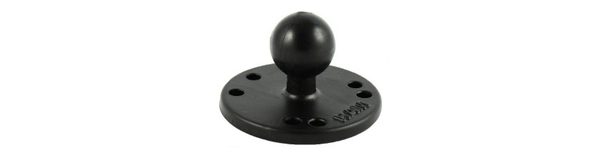 1" ball round base with amps pattern